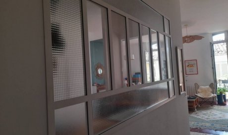 Création de verrière intérieure pour cloison de séparation - Ferronnerie Roberto à Bouillargues