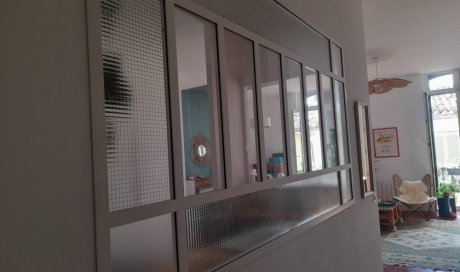 Création de verrière intérieure pour cloison de séparation - Ferronnerie Roberto à Bouillargues